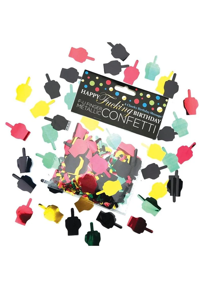 Happy F'n Birthday Fu Finger Confetti