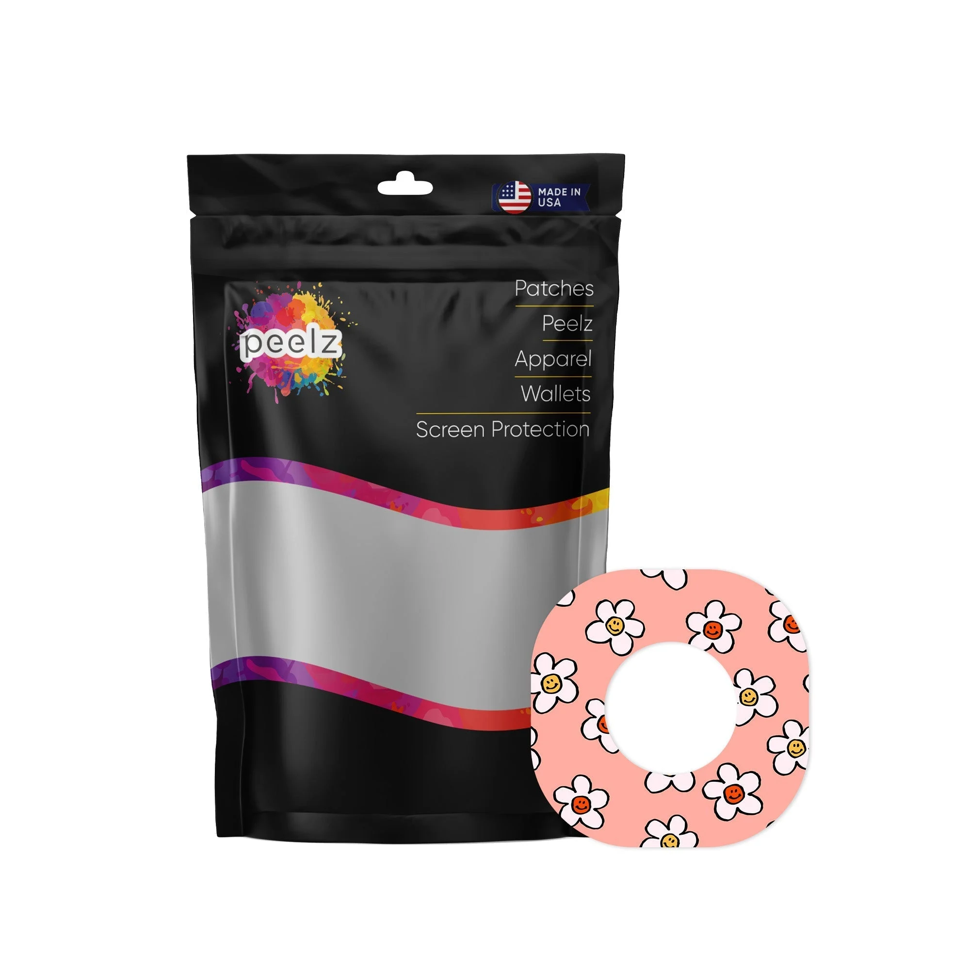 Happy Flowers Dexcom G7 and Stelo Patch Tape - Pump Peelz