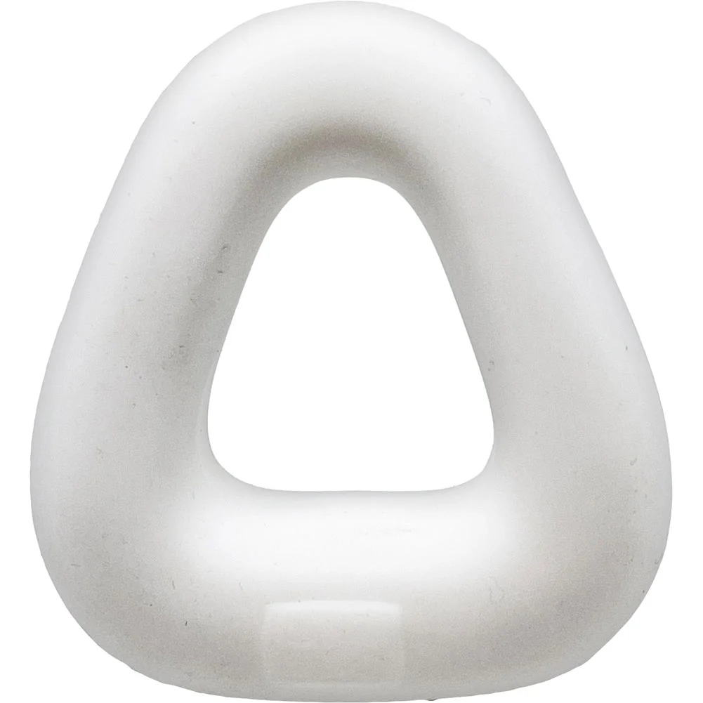 HunkyJunk Zoid Trapezoid Lifter Penis Ring, 2.5", White Ice