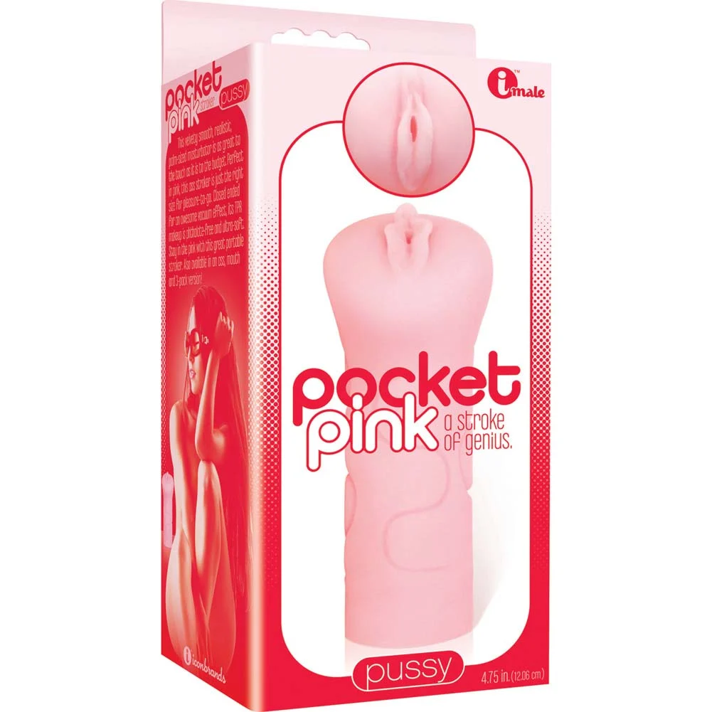 Icon Brands Pocket Masturbator, Pink