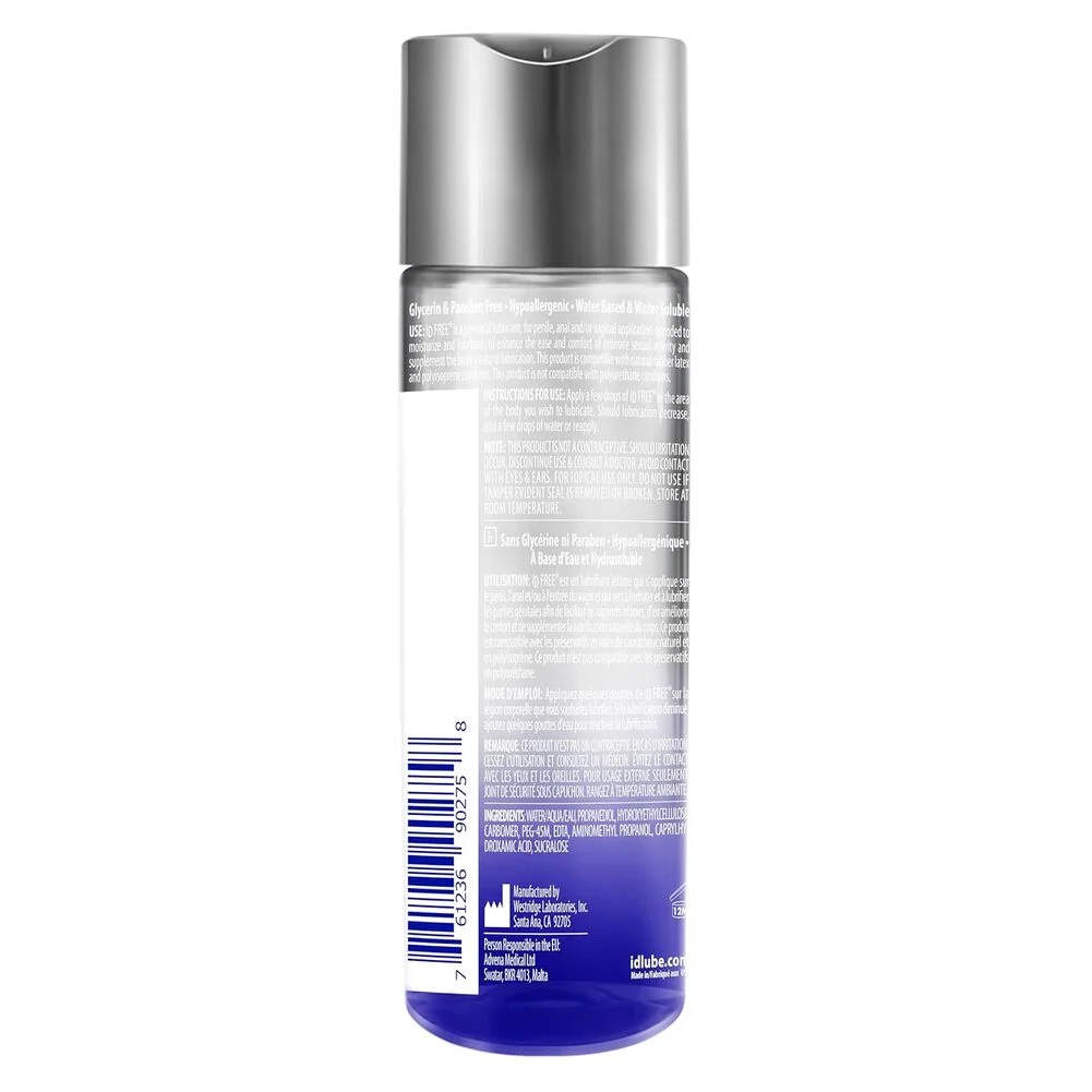ID Free Glycerin and Paraben Free Water-Based Lubricant, 2.2 fl.oz (65 mL)