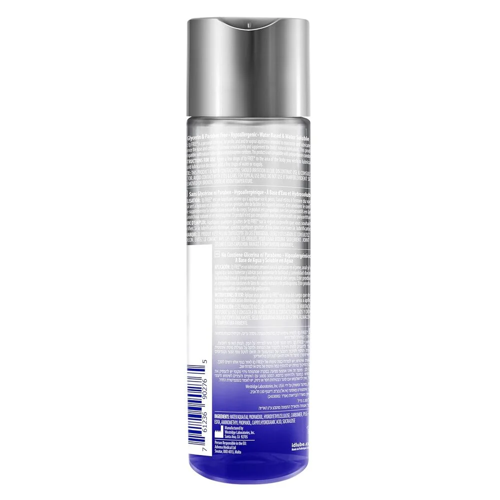 ID Free Glycerin and Paraben Free Water-Based Lubricant, 4.4 fl.oz (130 mL)