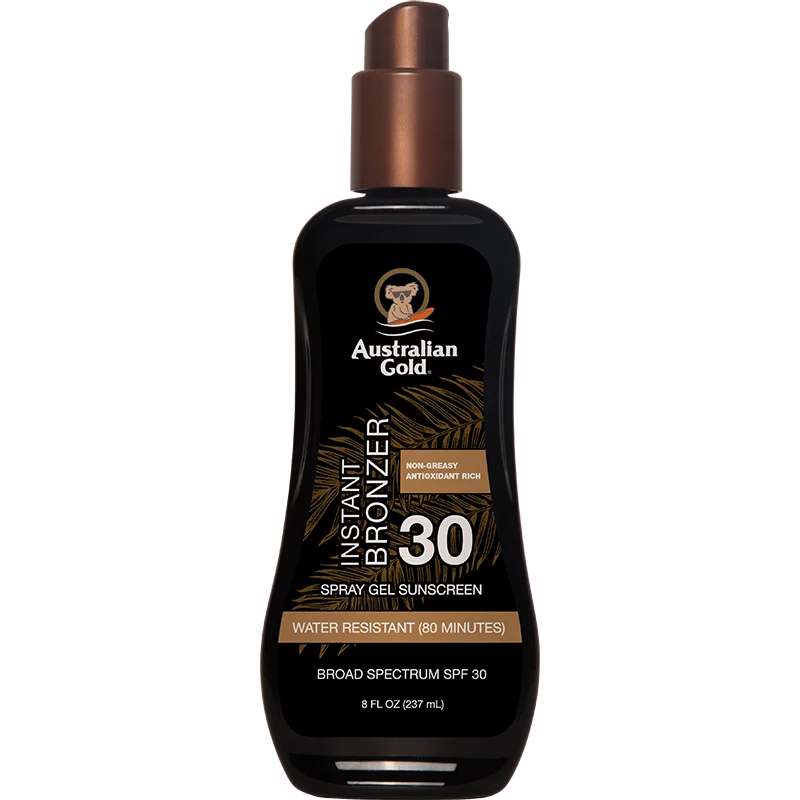 Instant Bronzer Spray Gel Sunscreen SPF 30 Water Resistant 237 ML