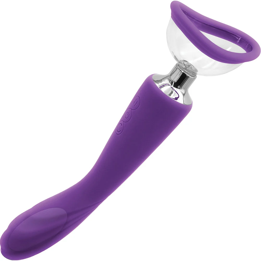 INYA Pump and Vibe with Interchangeable Suction Cups, 17", Purple