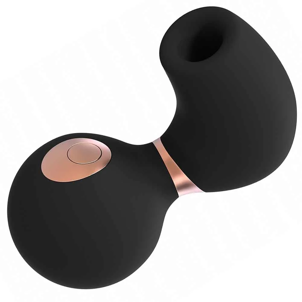 Irresistible Invincible Rechargeable Clitoral Suction Vibrator, 4.75", Black
