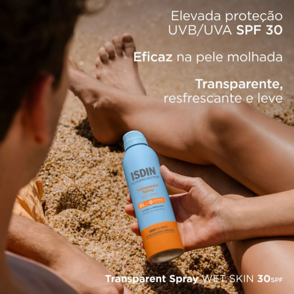 Isdin Fotoprotector Transparent Spray SPF30 Wet Skin for Body