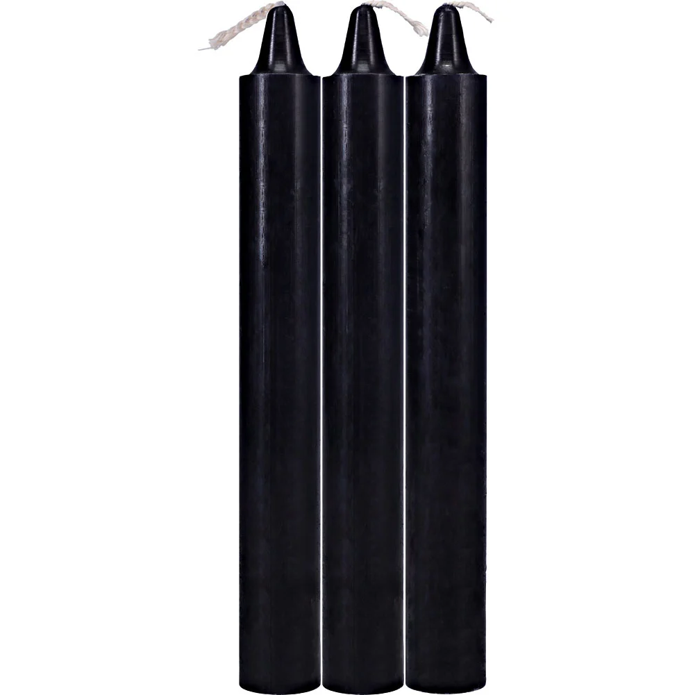 Japanese Drip Candles Pack of 3, Black