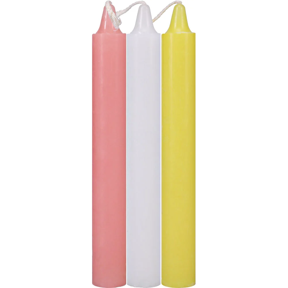 Japanese Drip Candles Pack of 3, Light Colors