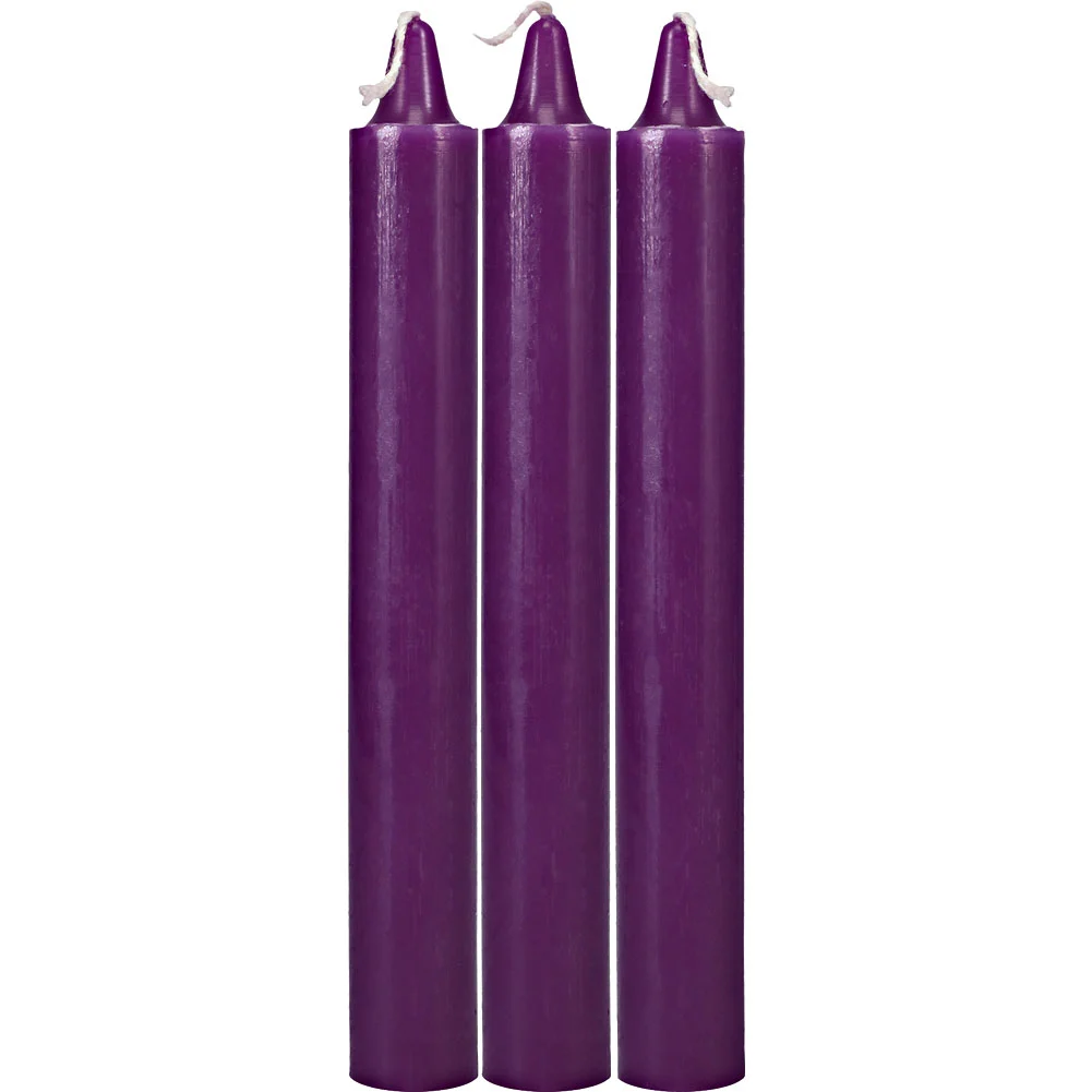 Japanese Drip Candles Pack of 3, Purple
