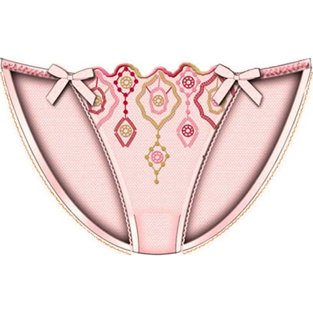 Jewel Of The Nile Skinny Side Bikini, Small, Pink