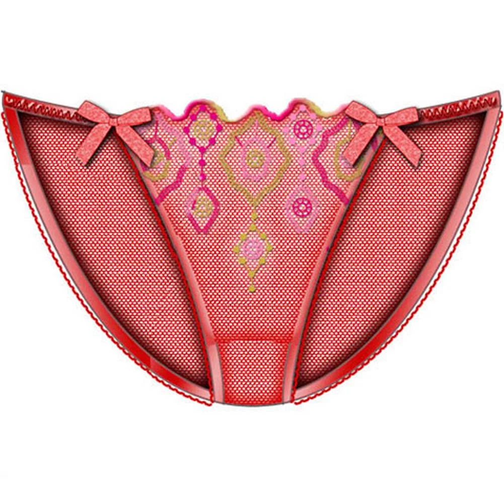 Jewel Of The Nile Skinny Side Bikini, Small, Red