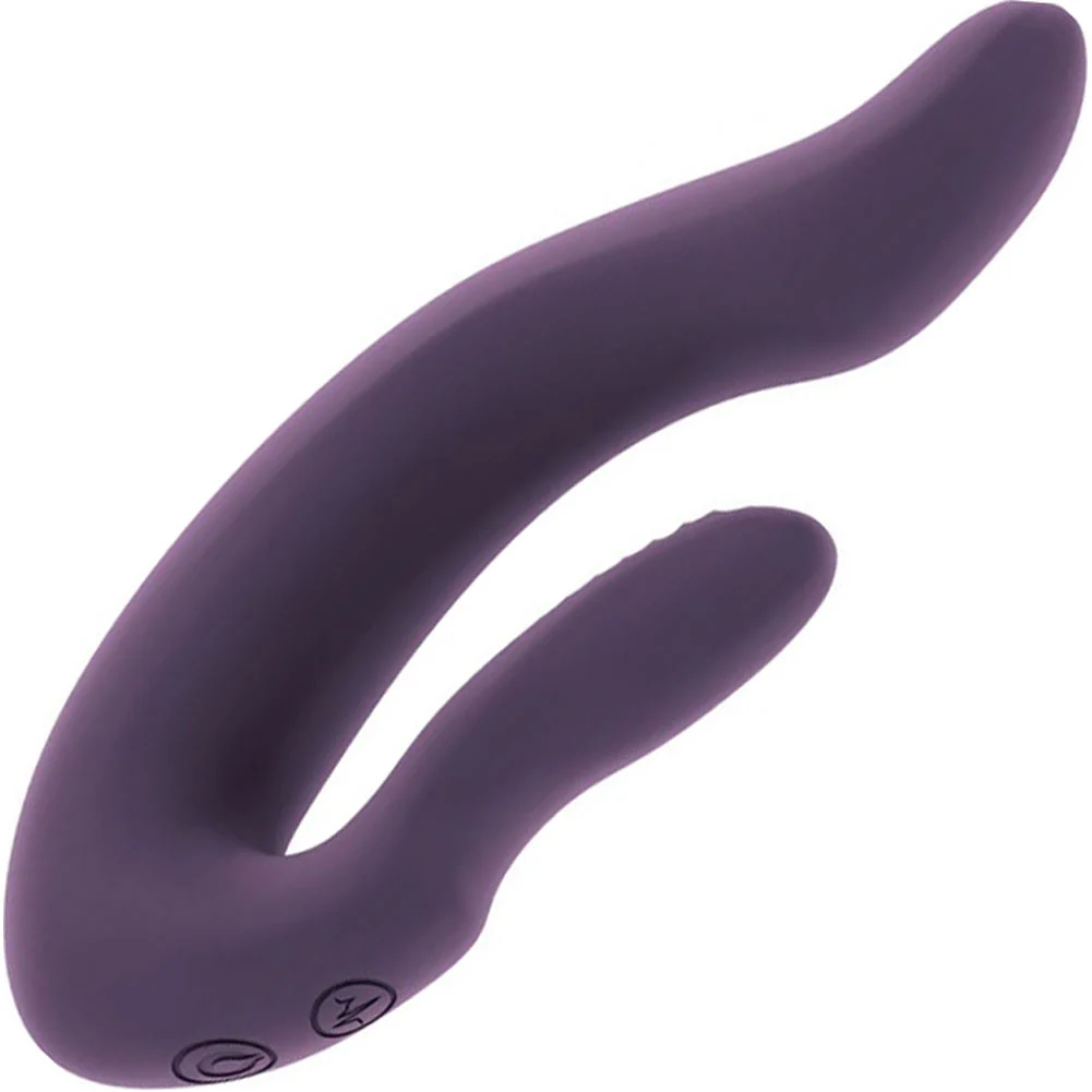 Jil Hayden Couples Silicone Rabbit Massager, 6", Purple