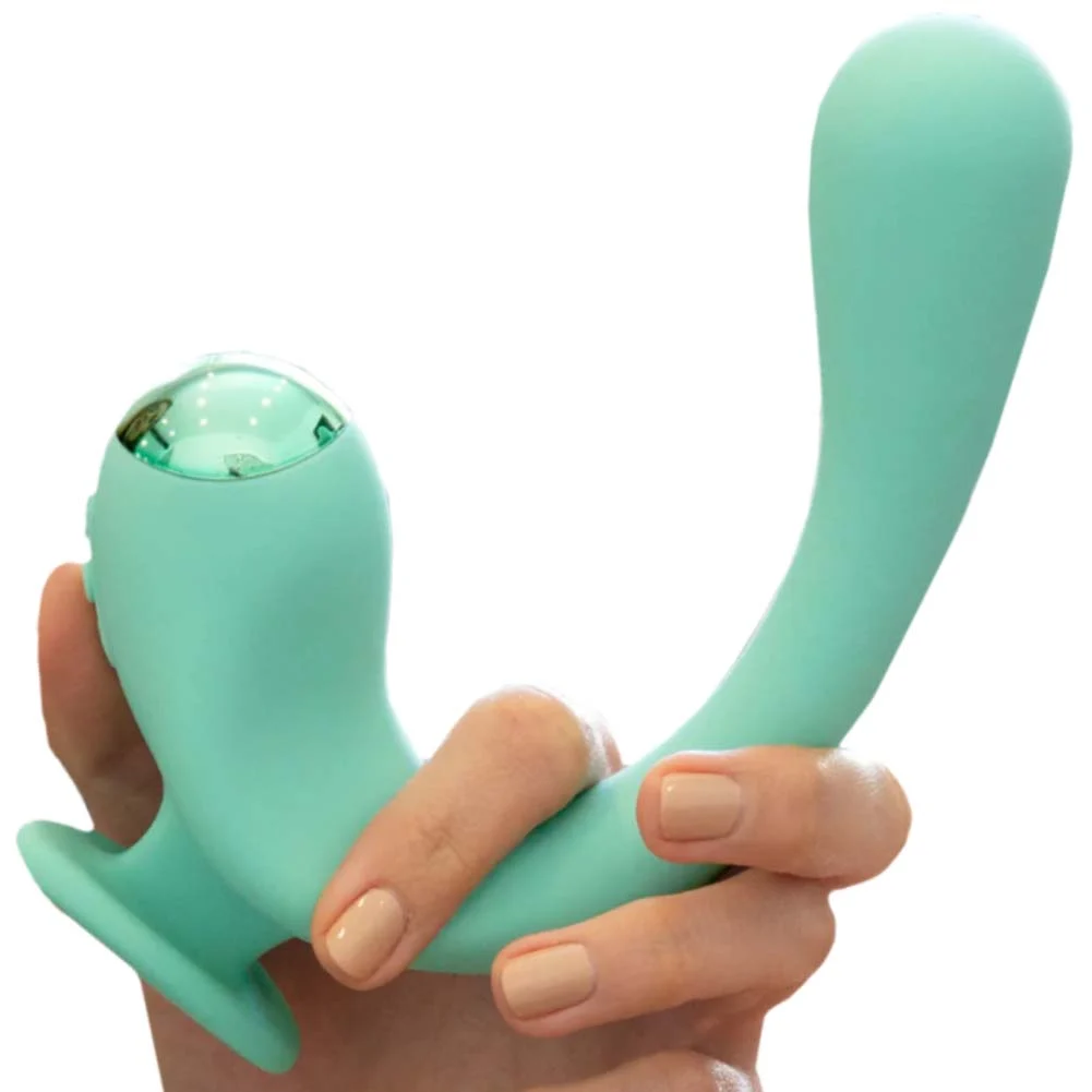 JimmyJane Reflexx Rabbit 2 Rechargeable Silicone Vibrator, 7", Teal