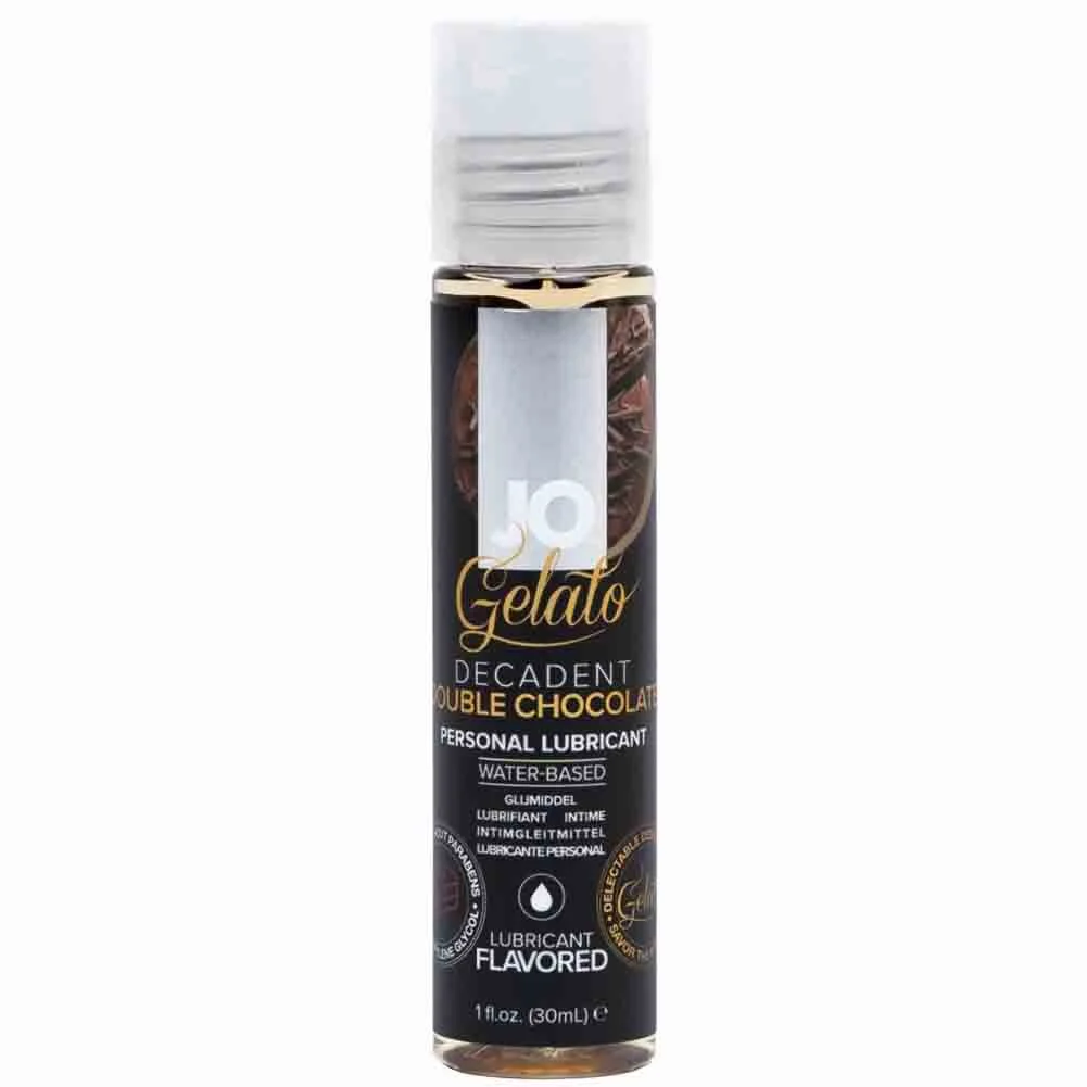 JO Gelato Flavored Personal Lubricant, 1 fl.oz (30 mL), Decadent Double Chocolate