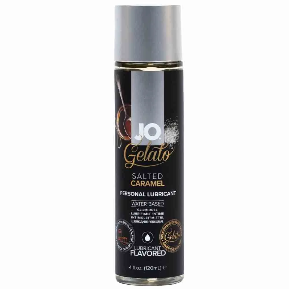 JO Gelato Flavored Personal Lubricant, 4 fl.oz (120 mL), Salted Caramel