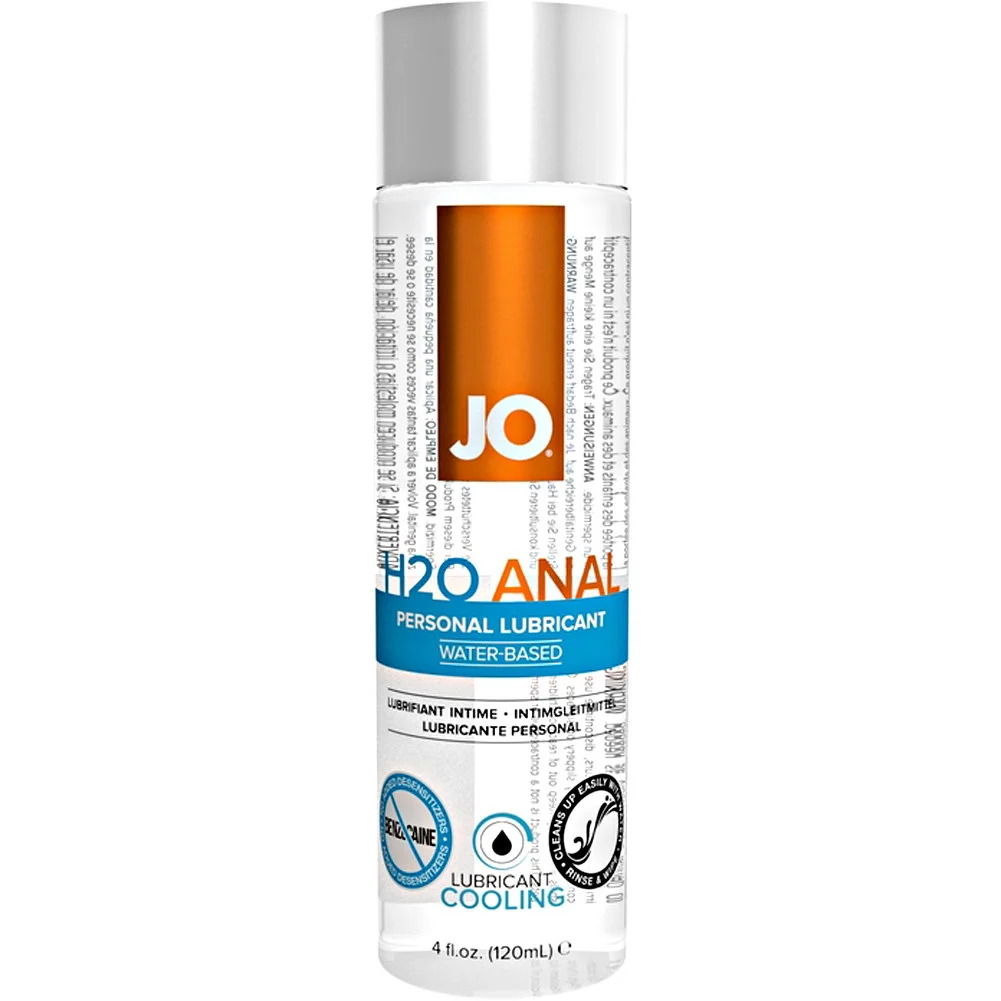 JO H2O Anal Cooling Water Based Personal Lubricant, 4 fl.oz (120 mL)