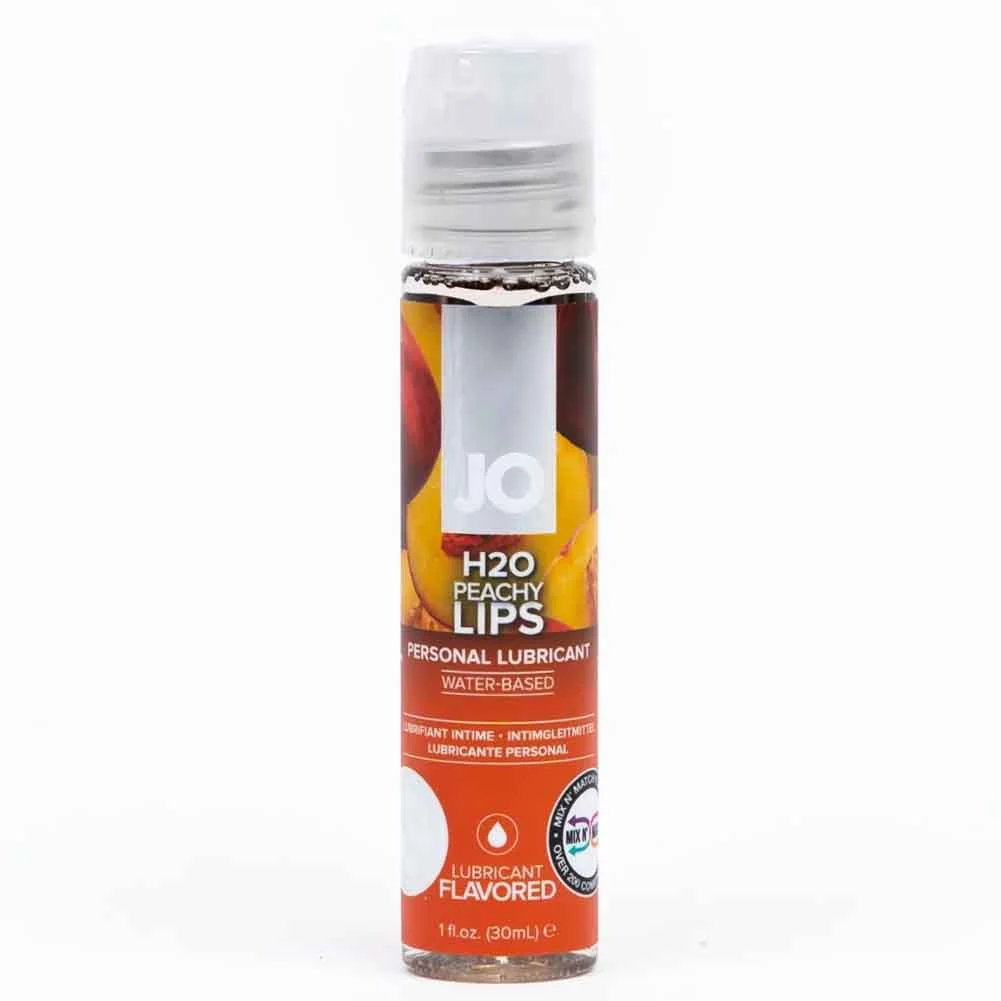 JO H2O Flavored Intimate Lubricant, 1 fl.oz (30 mL), Peachy Lips