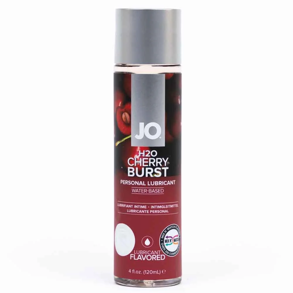 JO H2O Flavored Intimate Lubricant, 4 fl.oz (120 mL), Cherry Burst