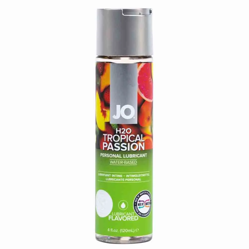 JO H2O Flavored Intimate Lubricant, 4 fl.oz (120 mL), Tropical Passion