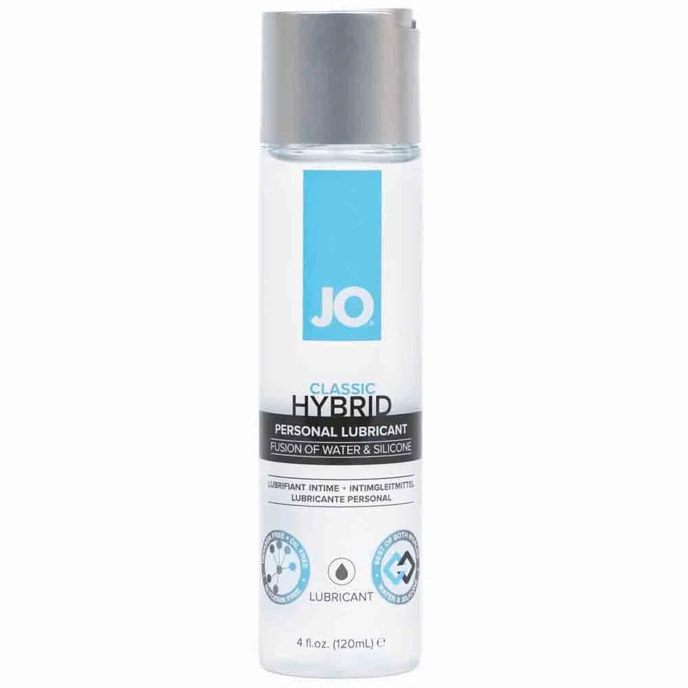 JO Hybrid Silicone and Water Based Personal Lubricant, 4 fl.oz (120 mL), Classic