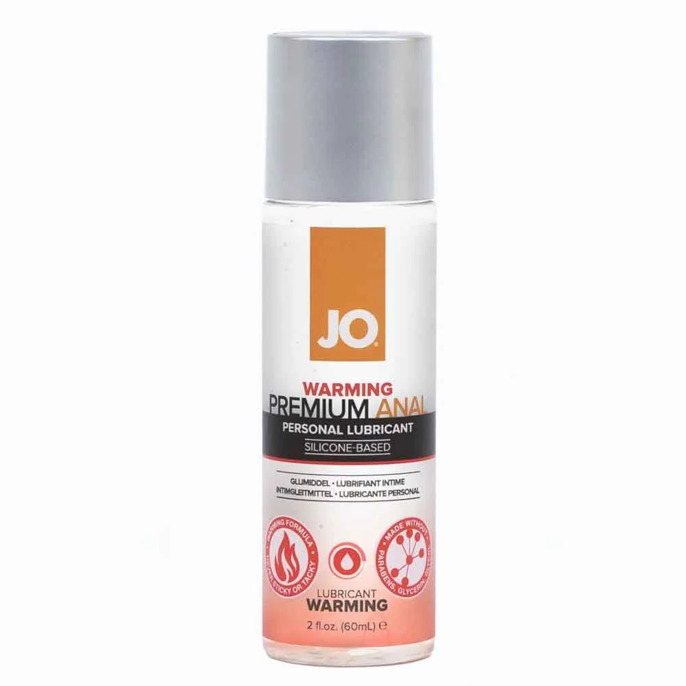 JO Premium Anal Silicone Personal Lubricant, 2 fl.oz (60 mL), Warming