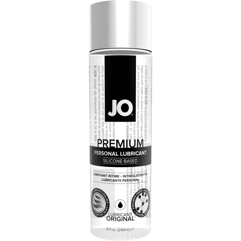 JO Premium Personal Silicone Based Lubricant, 8 fl.oz (240 mL), Original