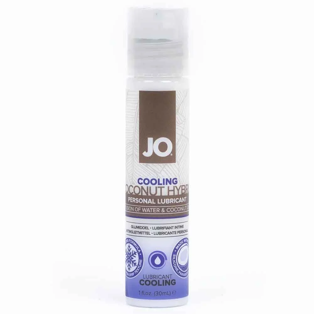JO Silicone Free Hybrid Personal Lubricant with Coconut, 4 fl.oz (120 mL), Cooling