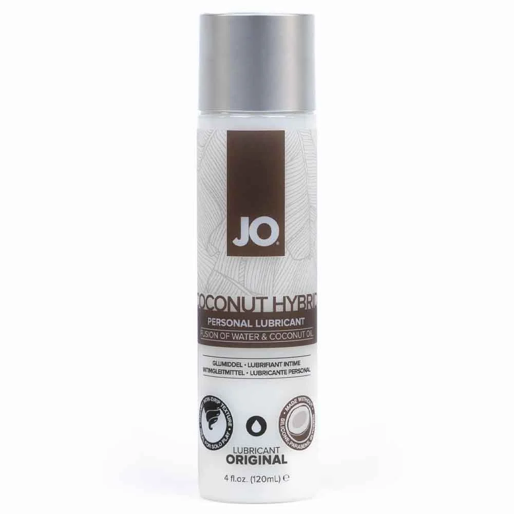 JO Silicone Free Hybrid Personal Lubricant with Coconut, 4 fl.oz (120 mL), Original