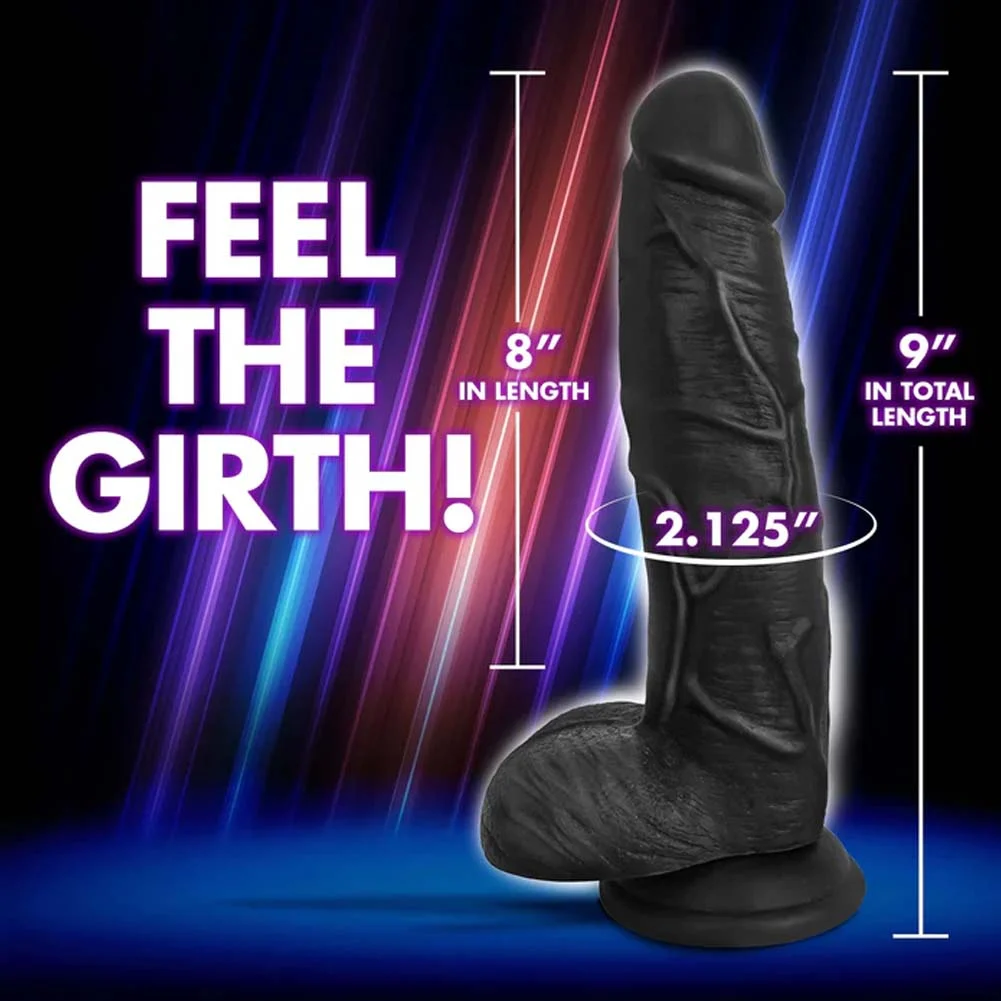 Jock Realistic Dong with Balls, 9", Black