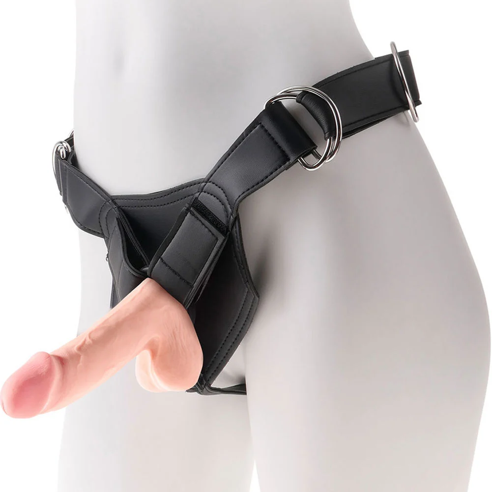KingCock Plus Triple Density Ballsy Dildo with Suction Cup, 6.5", Vanilla