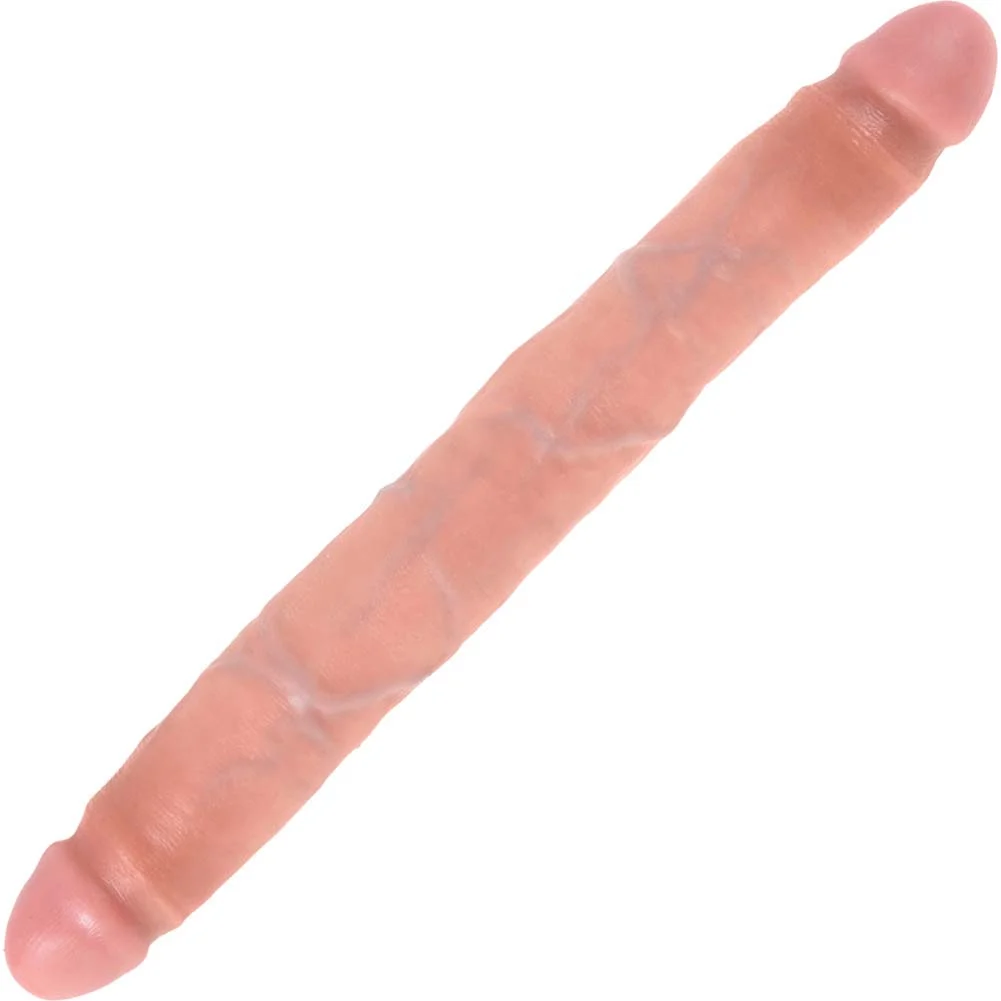KingCock Slim Realistic Double Dildo, 12", Light