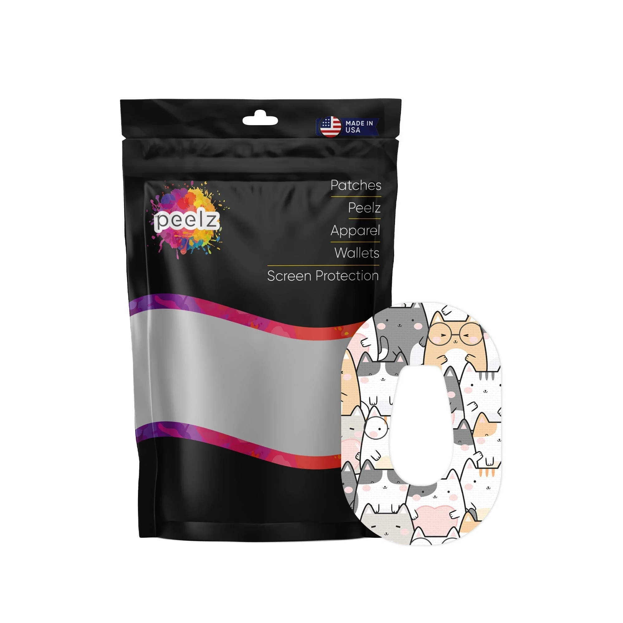 Kitty Cartoon Dexcom G6 Patch Tape - Pump Peelz