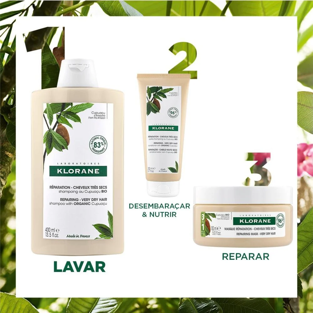Klorane Shampoo Cupuaçu Butter Bio Nourising and Repairing