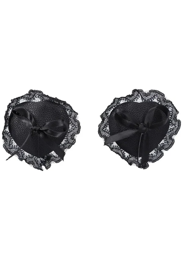 LACE NIPPLES PASTIES IN A BAG BLACK