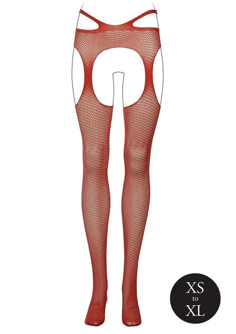 Le Desir Suspender Pantyhose with Strappy Waist - One Size - Sunset Glow