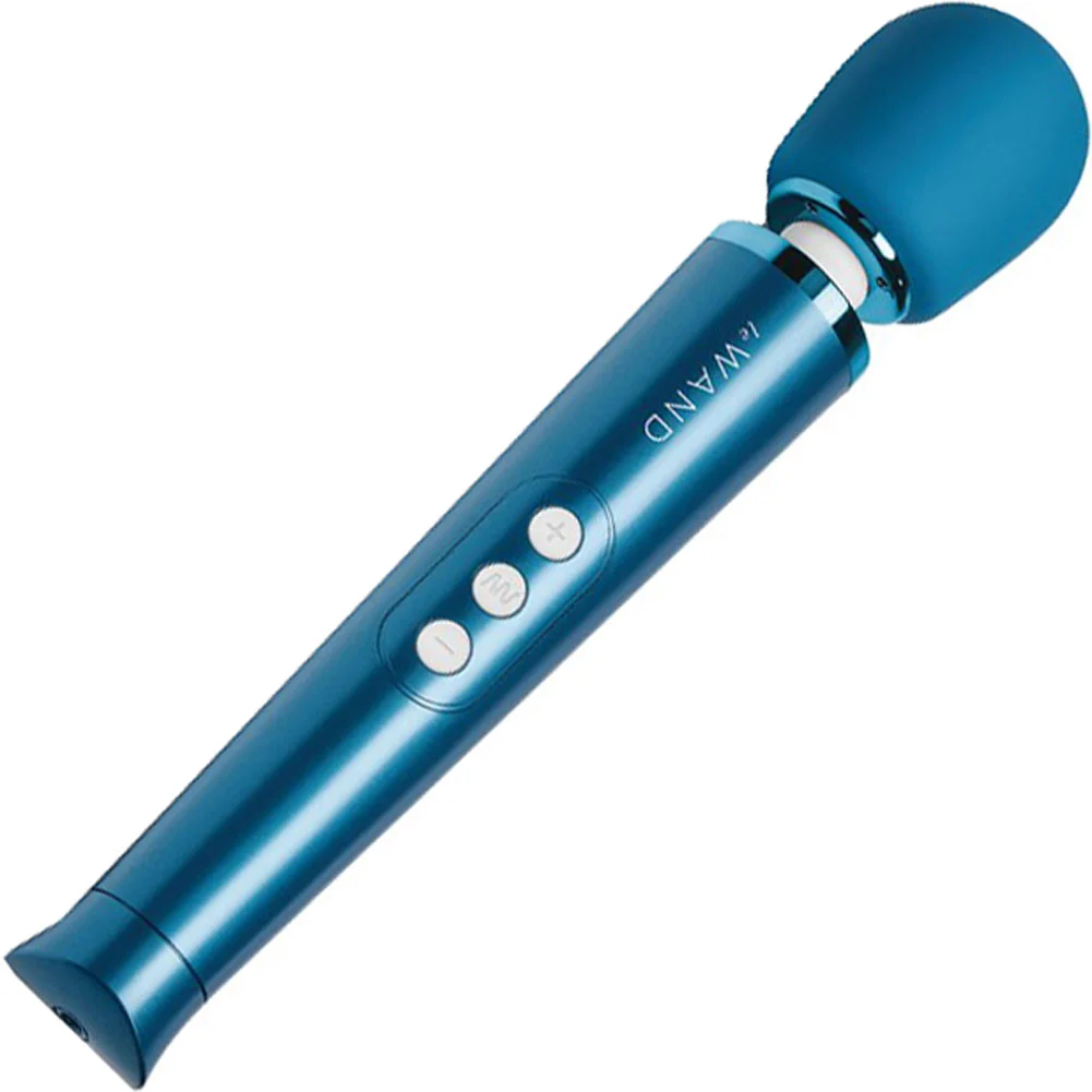Le Wand Petite Rechargeable Vibrating Massager, 10", Blue