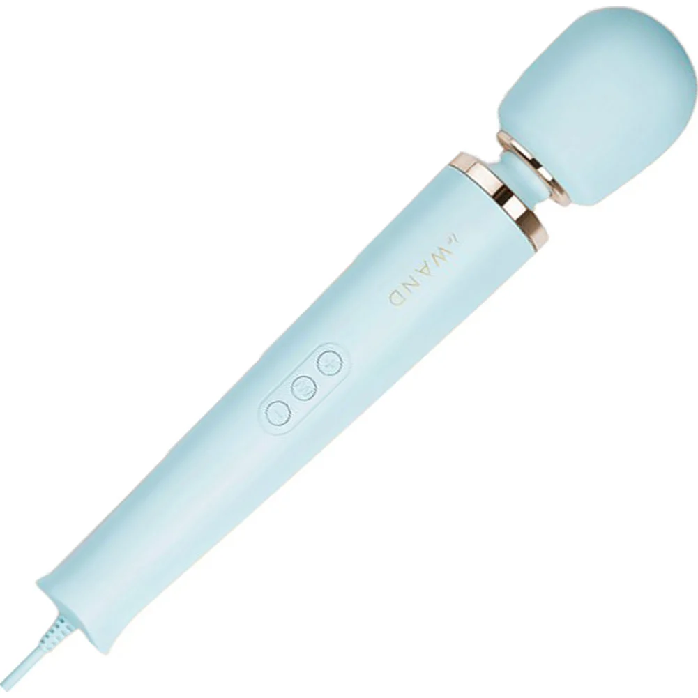 Le Wand Powerful Plug-In Vibrating Massager, 13", Sky Blue