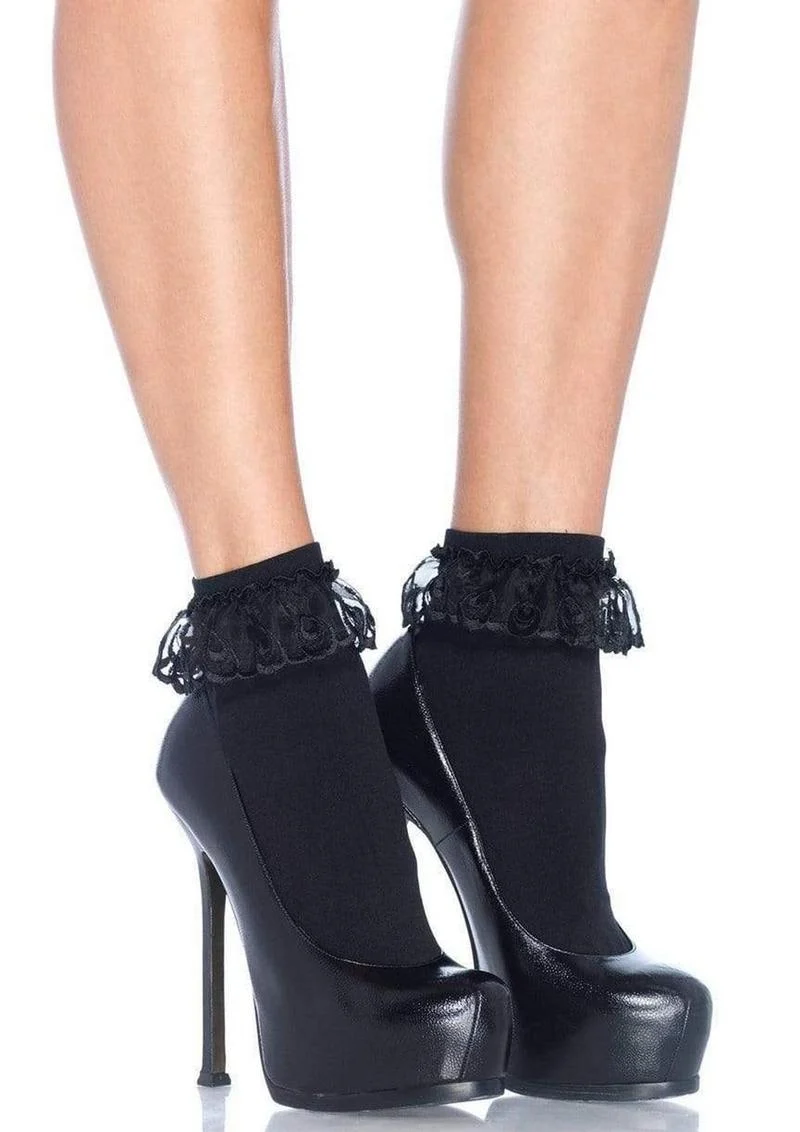 Leg Avenue Anklet with Lace Ruffle