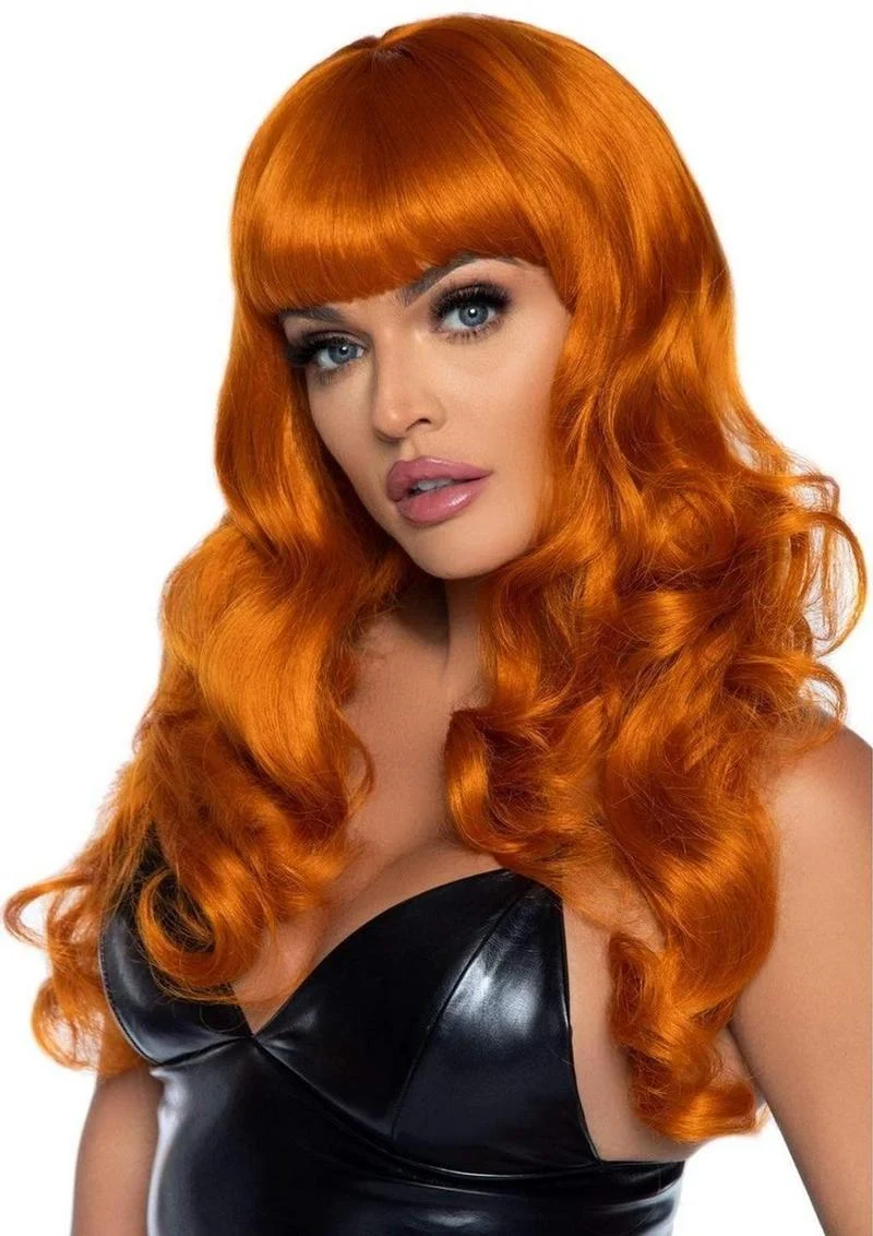 Leg Avenue Misfit Long Wavy Bang Wig - One Size - Ginger