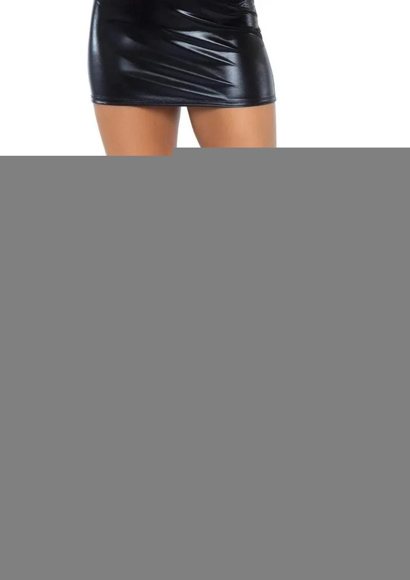 Leg Avenue Spandex Industrial Net Thigh Highs with Stay Up Silicone Lace Top