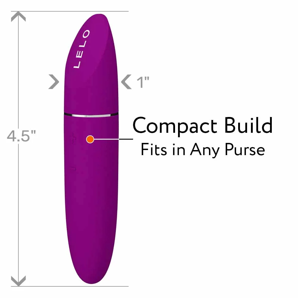 LELO MIA 3 Rechargeable Silicone Lipstick Vibrator, 4.5", Deep Rose