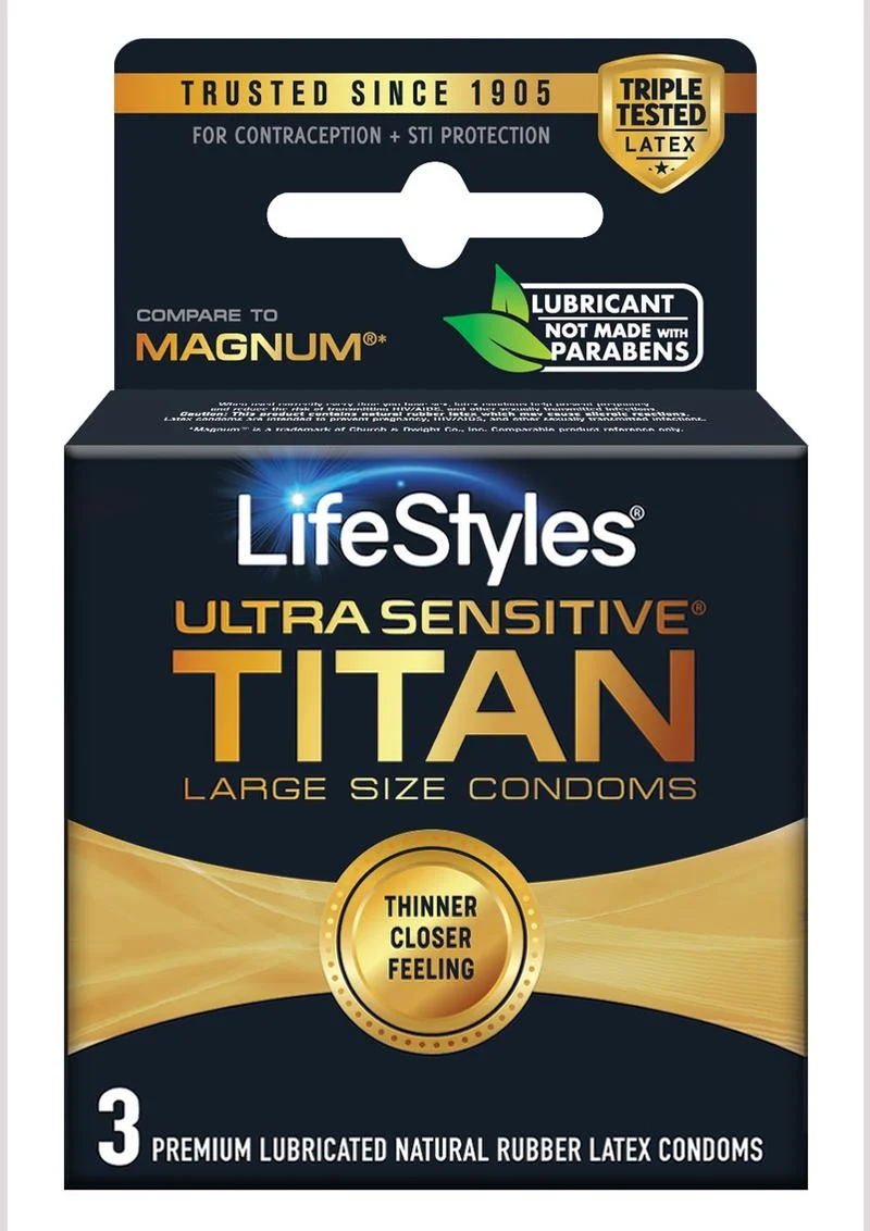 LifeStyles Condom Ultra Sensitive Titan 3 Pack - Extra