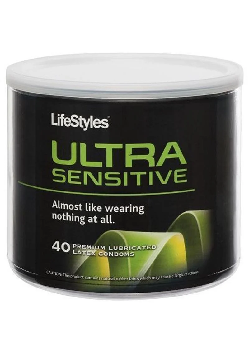 LifeStyles Ultra Sensitive 40 Preium Lubricated Latex Condoms
