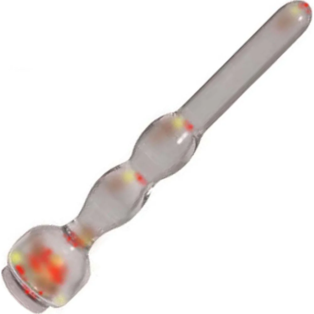 Light Wave eGlass Dildo with Flashing LED Blinker, 8"