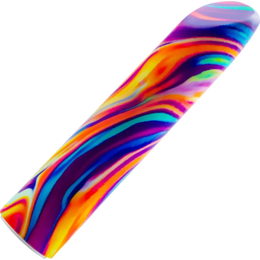 Limited Addiction Power Vibe Rechargeable Bullet, 4", Rainbow Psyche