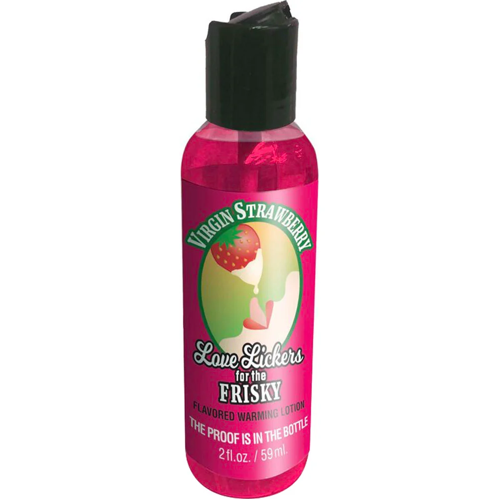 Little Genie Love Lickers Warming Lotion, 2 fl.oz (59 mL), Virgin Strawberry