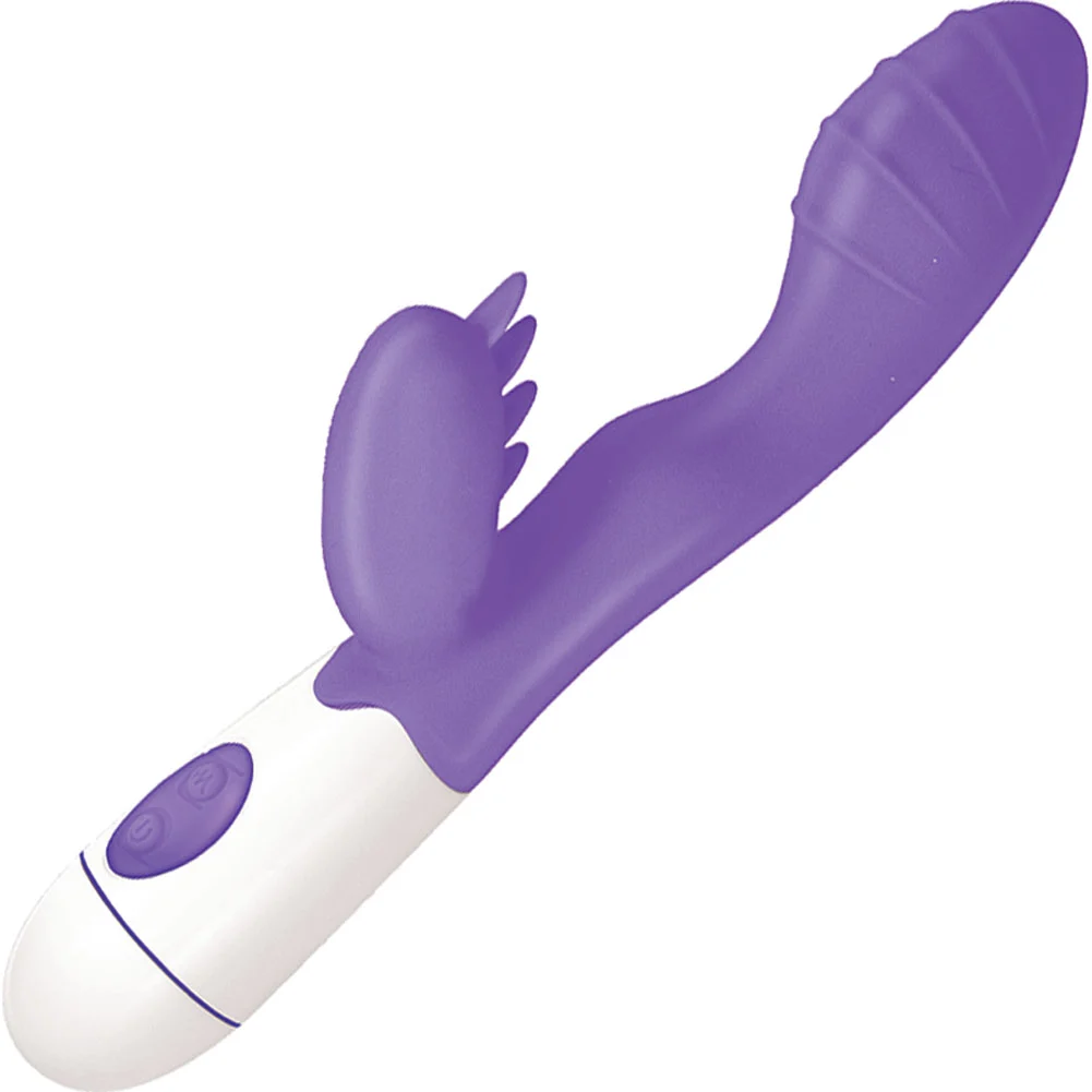 Lotus Sensual Massagers No 3 Dual Action Rabbit Vibrator, 8", Purple