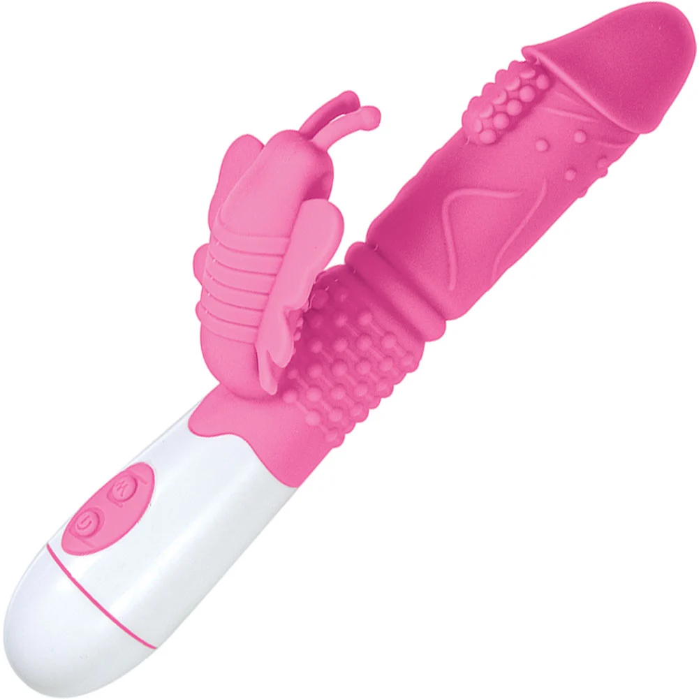 Lotus Sensual Massagers No 4 Dual Action Vibrator, 8", Pink