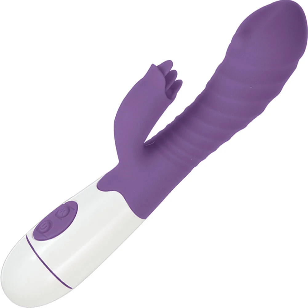 Lotus Sensual Massagers No 5 Dual Action Vibrator, 7.5", Purple