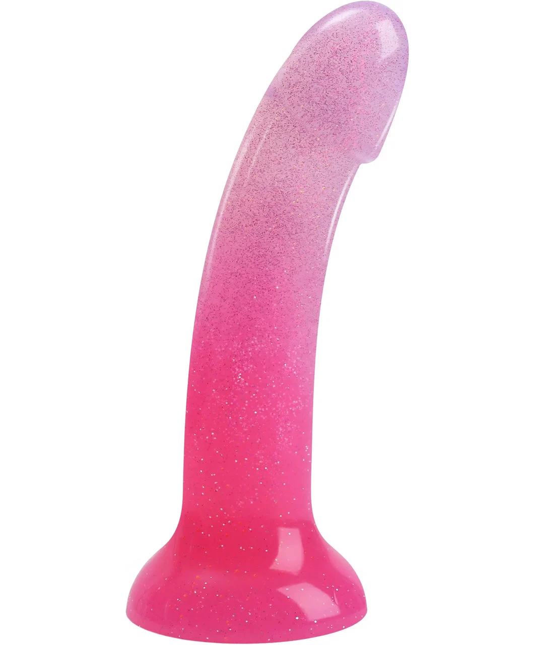 Love To Love Dildolls Sunrise6 In. Silicone Dildo With Multicolor Star Glitter Pink/purple